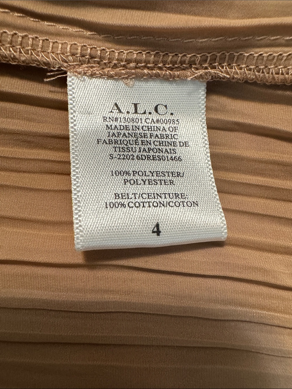 A.L.C. Pleated Halter Midi Dress in Peach - Picture 12 of 12
